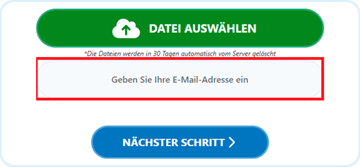 Geben Sie eine E-Mail-Adresse ein