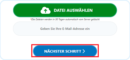 Klicken Sie auf die Schaltfläche Weiter
