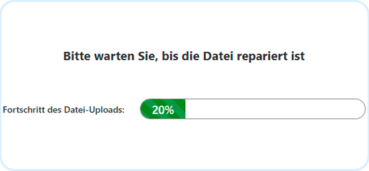 Warten Sie auf die wiederhergestellte Datei
