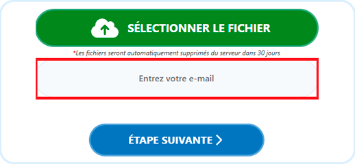 Entrez votre adresse électronique