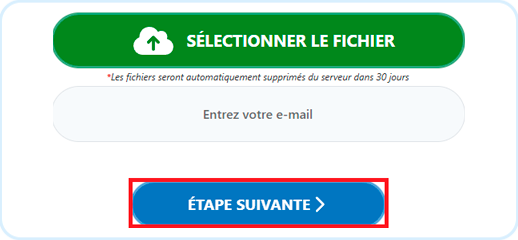 Appuyez sur le bouton Continuer