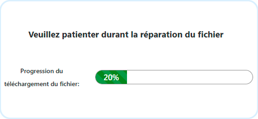 Patientez pendant la restauration du fichier