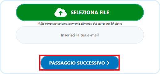 Premi il pulsante Continua