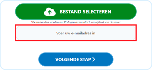 Voer uw e-mailadres in